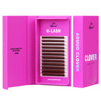 Plateaux d'extensions de cils bordeaux en forme de U YY 4D 5D