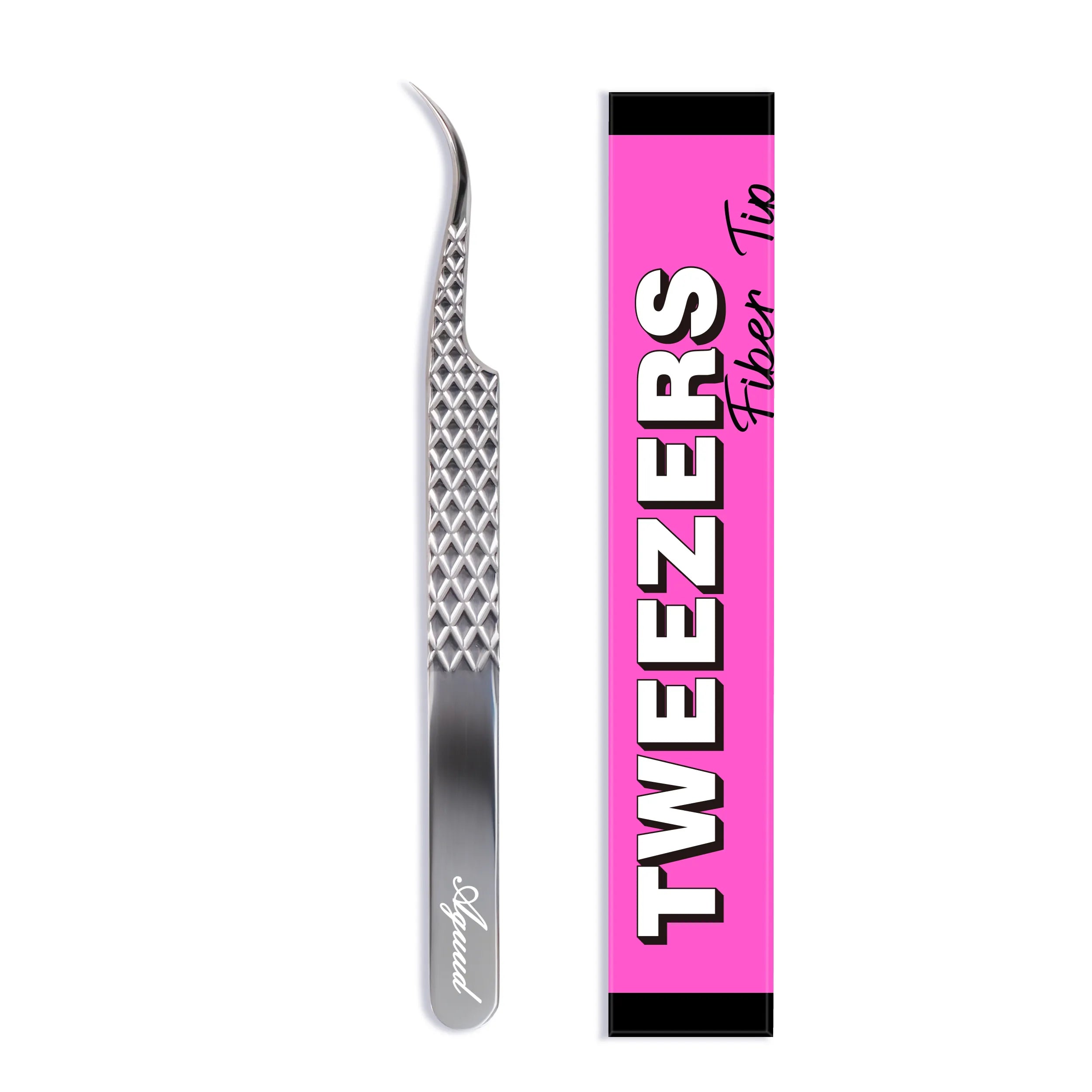 Curved Fiber Tip Lash Extension Tweezers / 3 Color Options