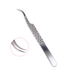 Silver Curved Fiber‑Tip Isolation Tweezers