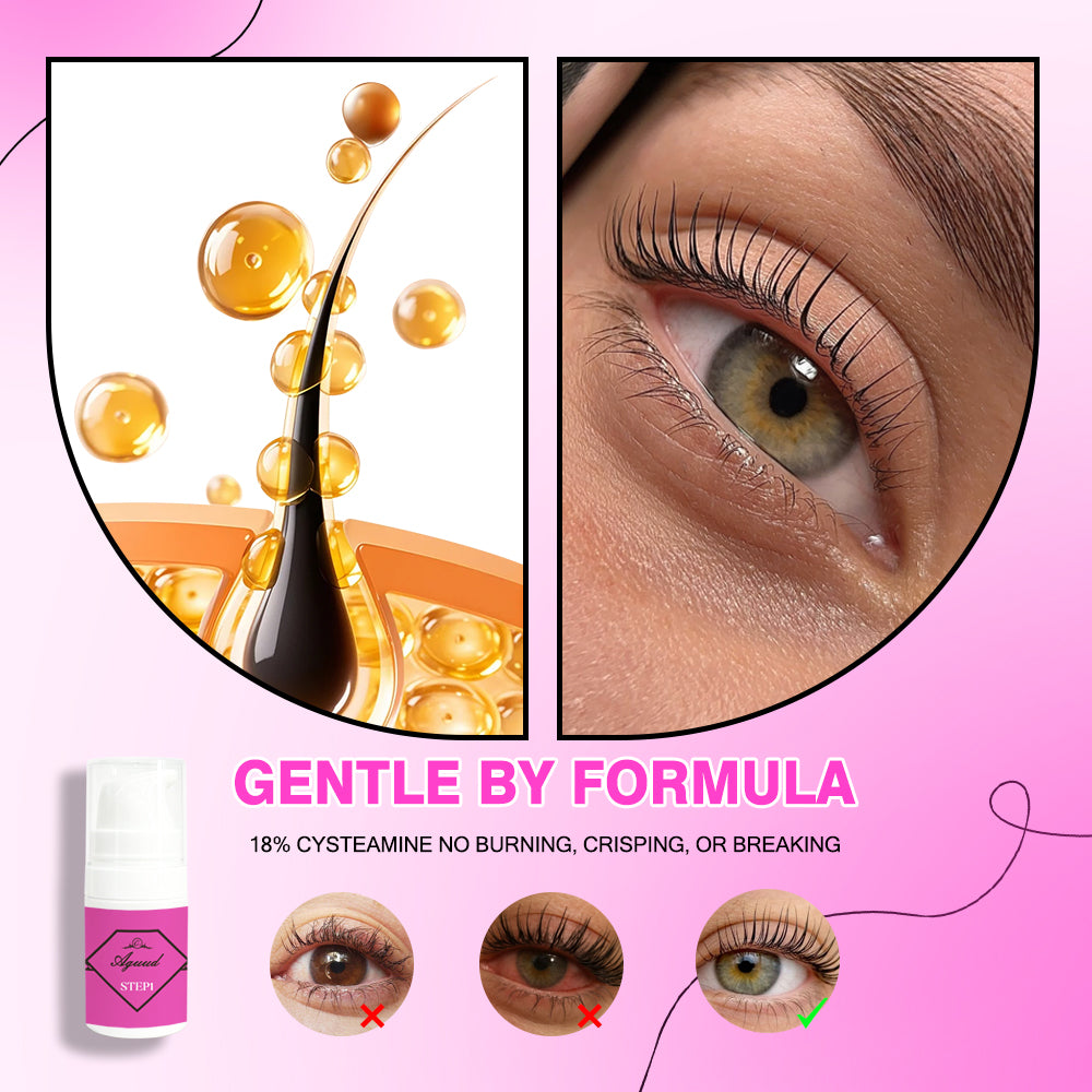 Korean Lash Lift Kit Mini 5ml– 18% Cysteamine Gentle Formula Glue-Free Lash Lift System
