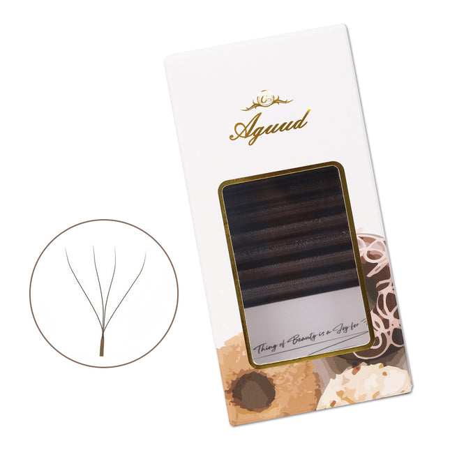 Brown 4D Clover Lash Extensions