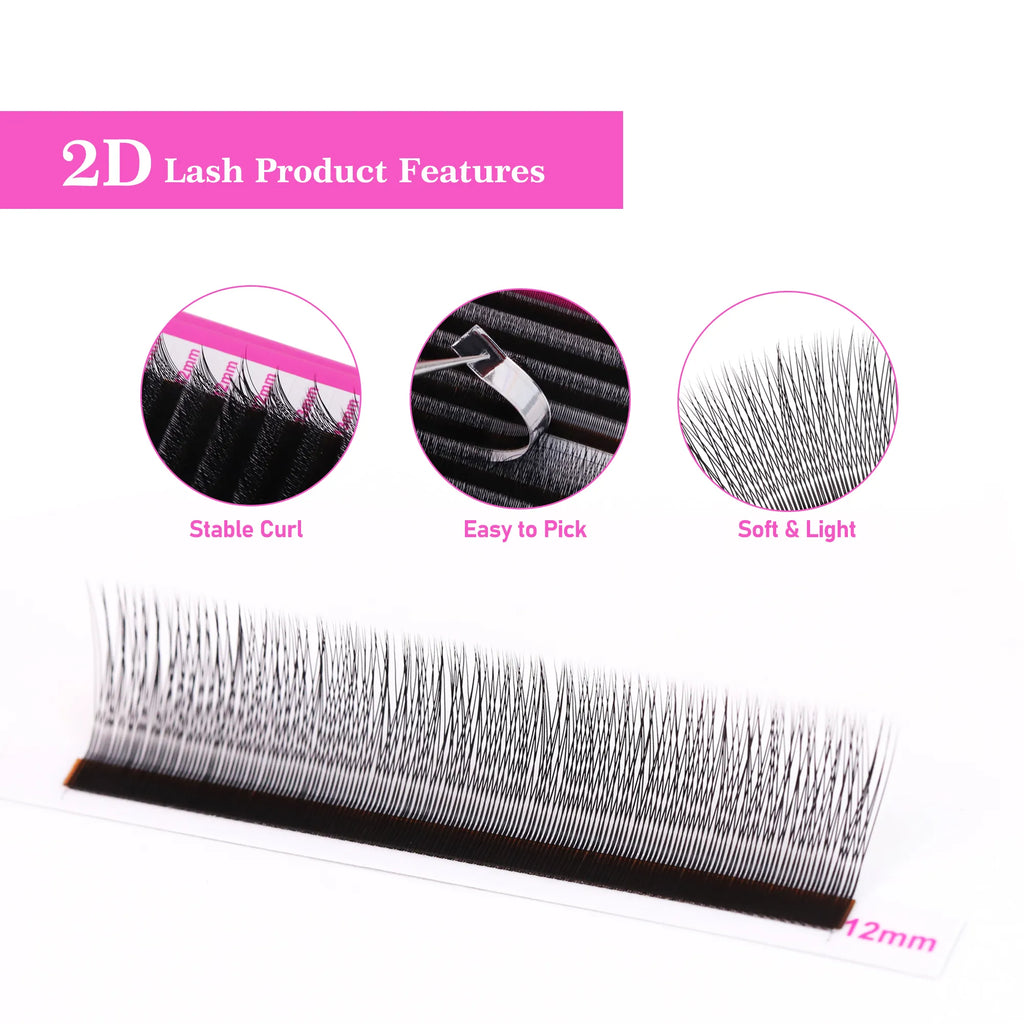 New LB Curl Narrow 2D V/Y Lash Extensions