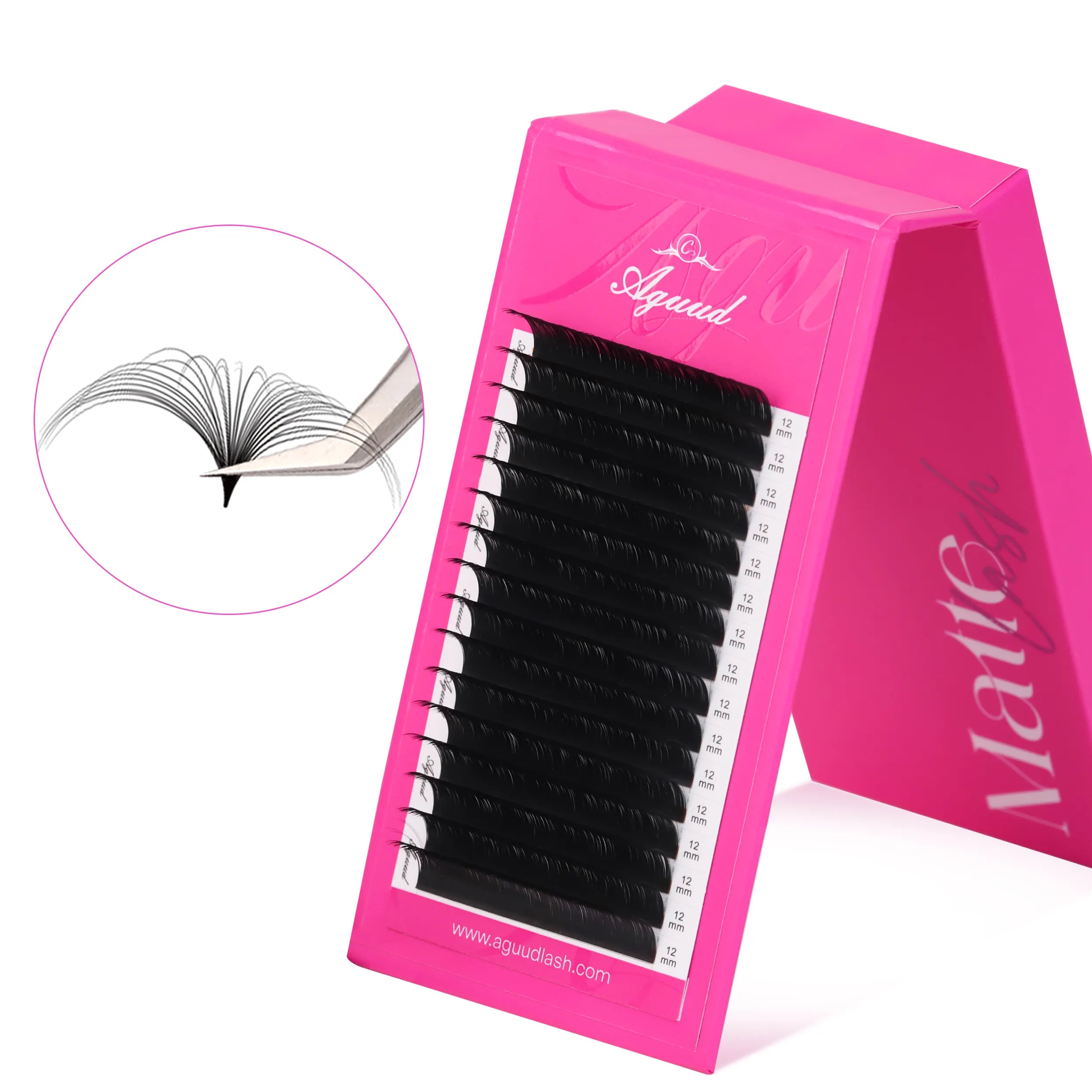 Matt Black Volume Lashes  0.03MM – 16 Rows
