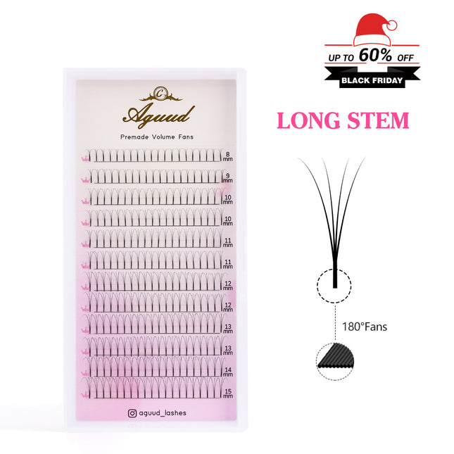 Aguud Long Stem Premade Fans