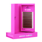 Plateaux d'extensions de cils bordeaux en forme de U YY 4D 5D