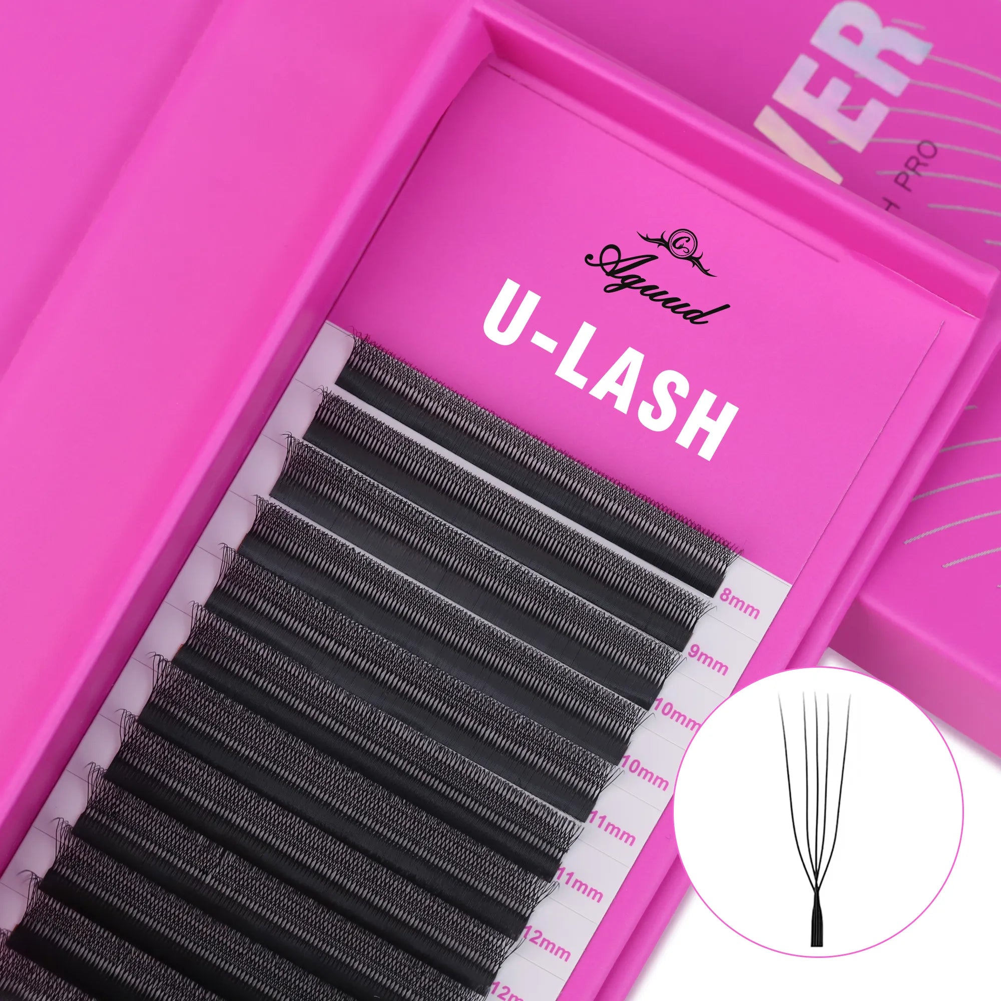 U-Shape 5D Clover Premade Fan Lashes 0.07MM – Matte