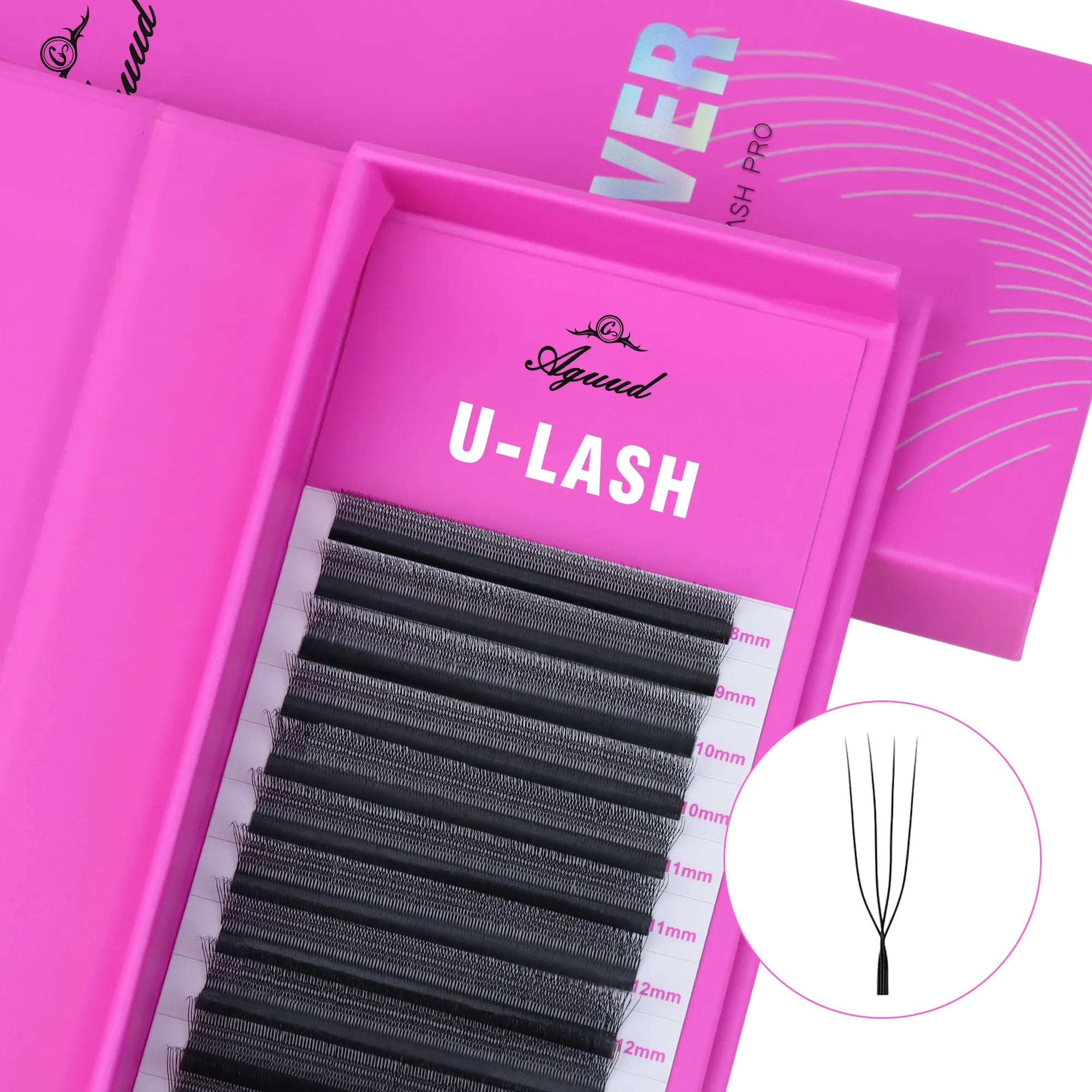 U-Shape 4D Clover Premade Fan Lashes 0.07MM – Matte