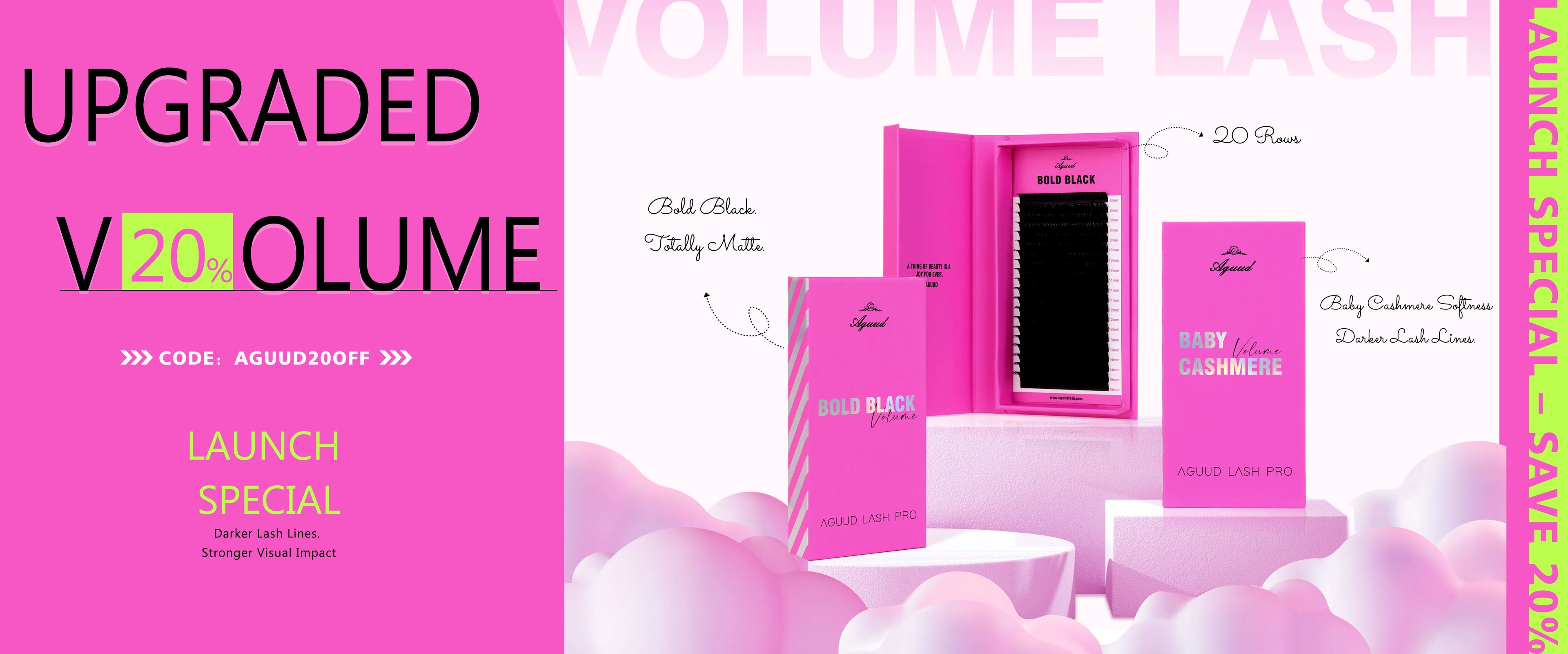 Volume Lash Extensions 20 Rows for Lash Artists