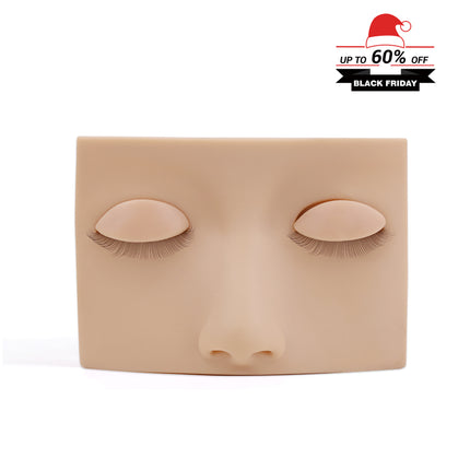 Cabeça de manequim com cílios realistas