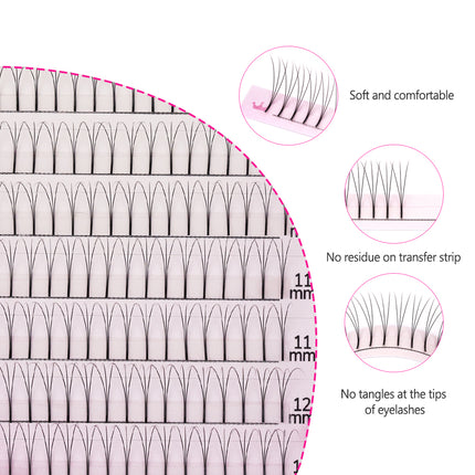 Aguud Long Stem Premade Fans