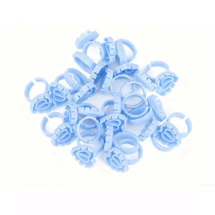 Plastic Eyelash Flower Glue Ring(Heart shape)