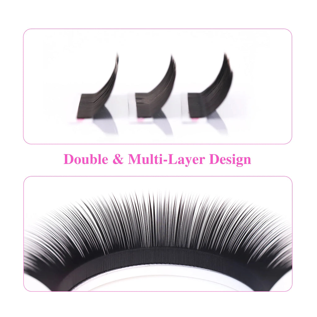 New LB Curl Camellia Fluffy Volume Lash Extensions