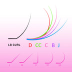 New LB Curl Narrow 2D V/Y Lash Extensions