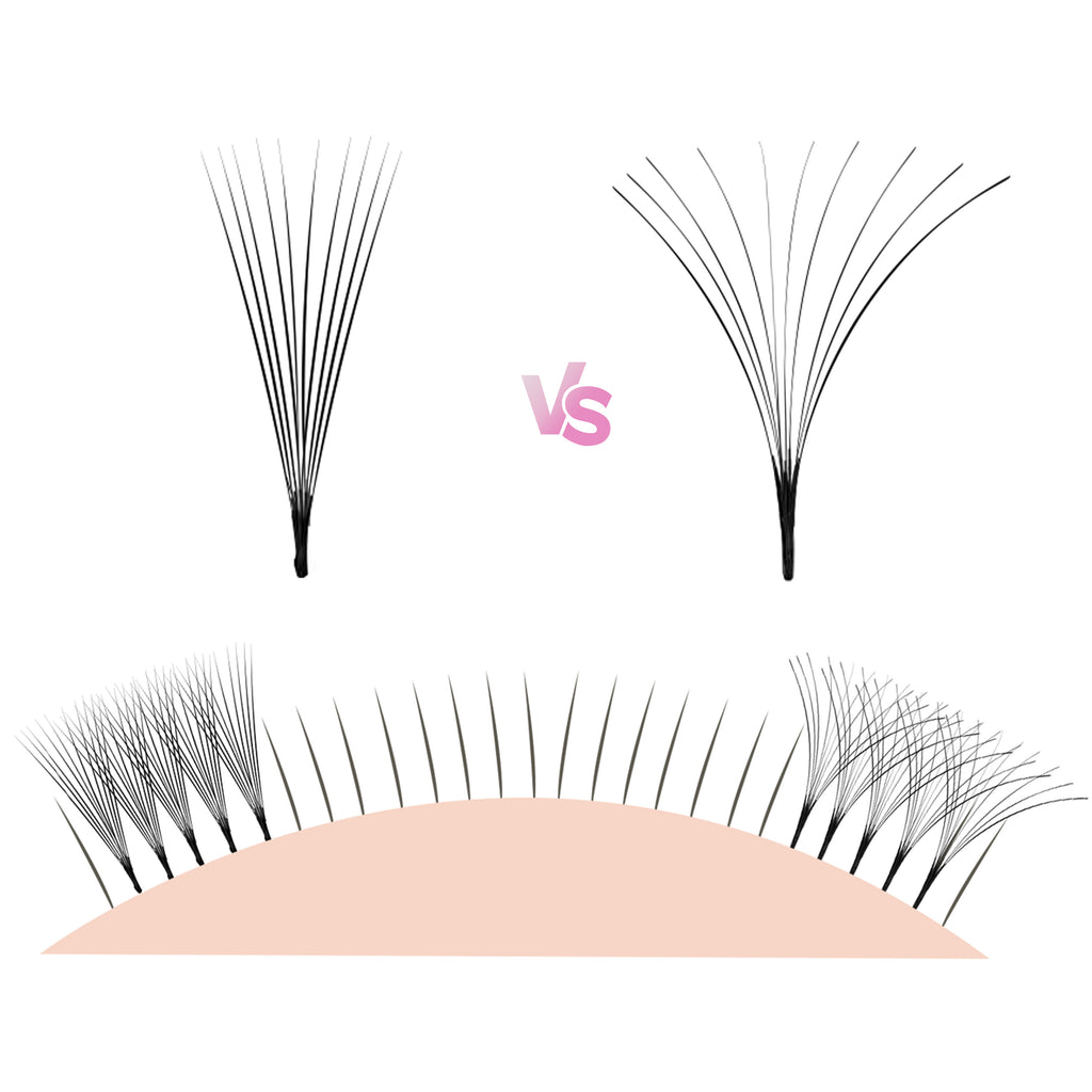 1020/600 Narrow Fans 5D 6D 10D Premade Lash Fans Eyelash Extensions