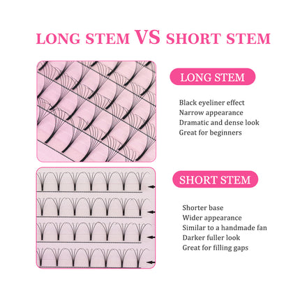 Aguud Short stem Premade Fans