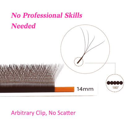 Brown 4D Clover Lash Extensions