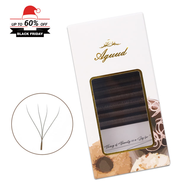 Brown 4D Clover Lash Extensions