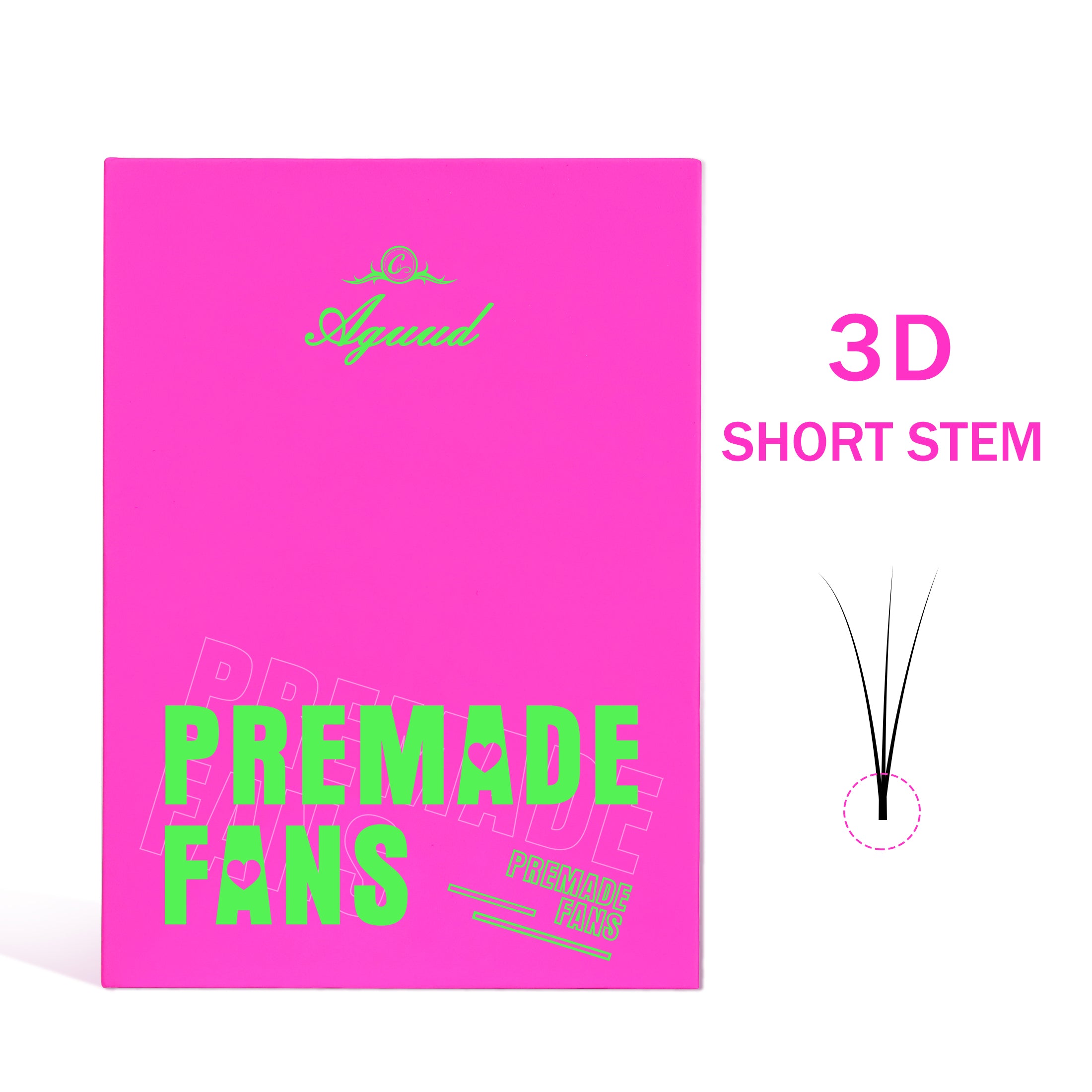 3D Short Stem Premade 320 Fans Lashbook- 0.07MM