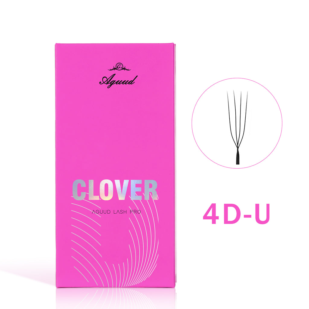 Cílios postiços em formato de U 4D Clover 0,07 mm – Acabamento fosco