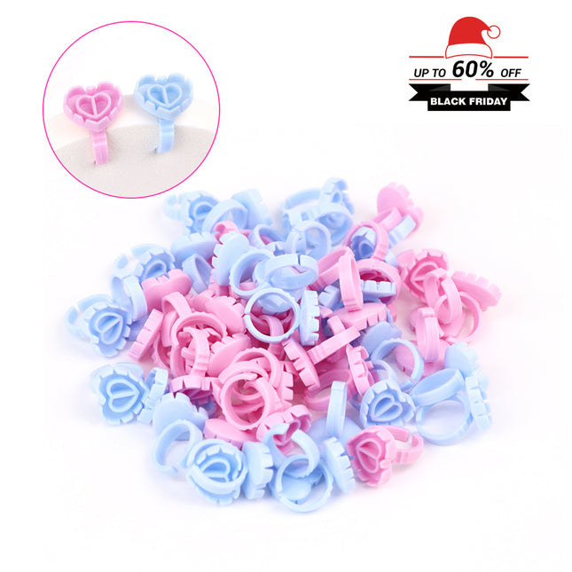 Anel de cola para cílios postiços em formato de flor (formato de coração)