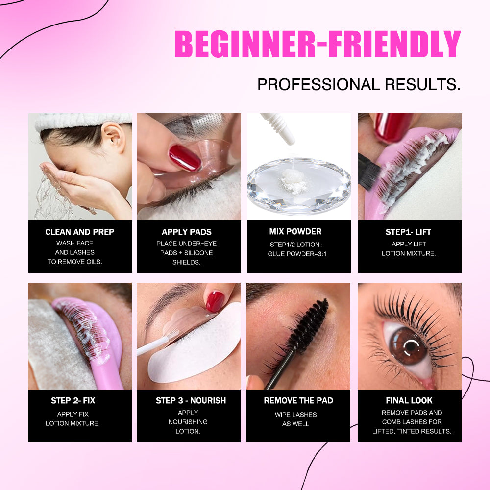 Korean Lash Lift Kit Mini 5ml– 18% Cysteamine Gentle Formula Glue-Free Lash Lift System