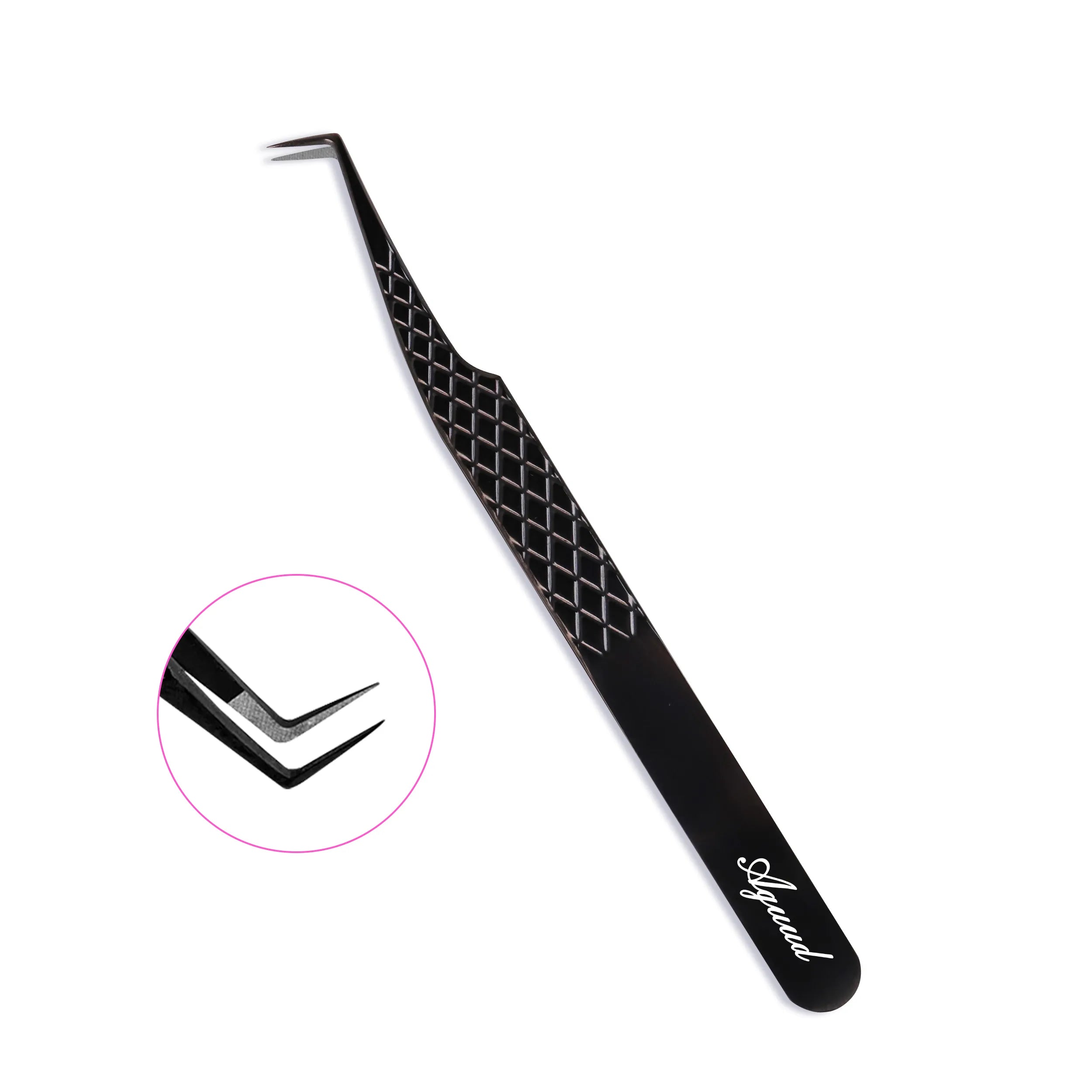 Fiber Tip Lash Extension Tweezers – 90° / 3 Color Options