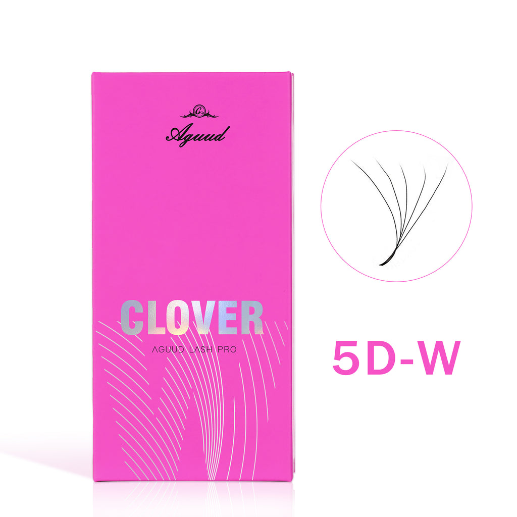 Cílios postiços em leque 5D estilo trevo em W, 0,07 mm – Fosco